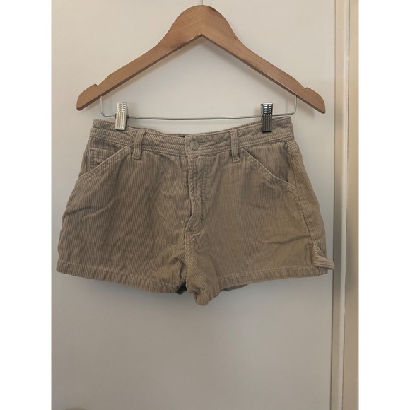 Indigo Rising Pants - Y2K Indigo Rising Women's Corduroy Shorts Size 7/28 Tan Casual Boho Pockets